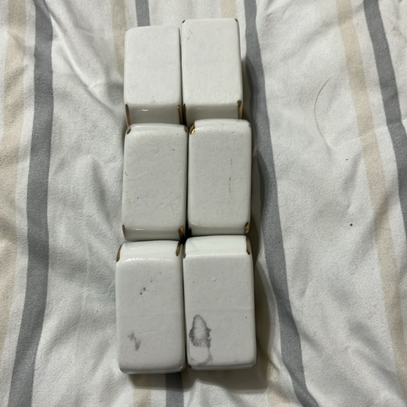 Ceramic Vintage Napkin Ring Holders White With Gold Trim
Hostess Party Set of 6 - Picture 7 of 8